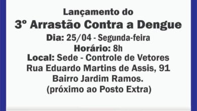 Prefeitura realiza lançamento do 3ª arrastão de limpeza contra a dengue