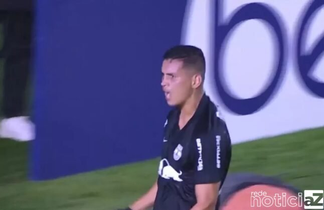 Renan marca no fim, e garante emparte do Red Bull Bragantino contra o Juventude (Foto: Reprodução Premiere)
