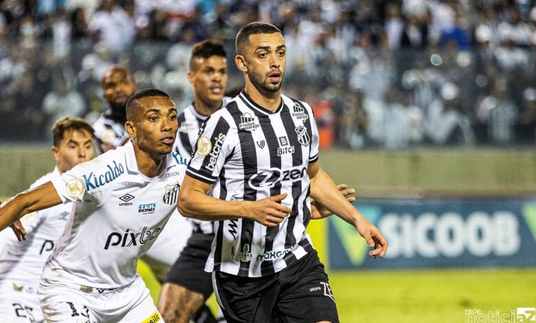 Santos tropeça e fica no empate sem gols com o Ceará pelo Brasileirão