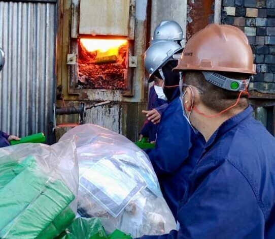 4 toneladas e meia de drogas são incineradas em Santos