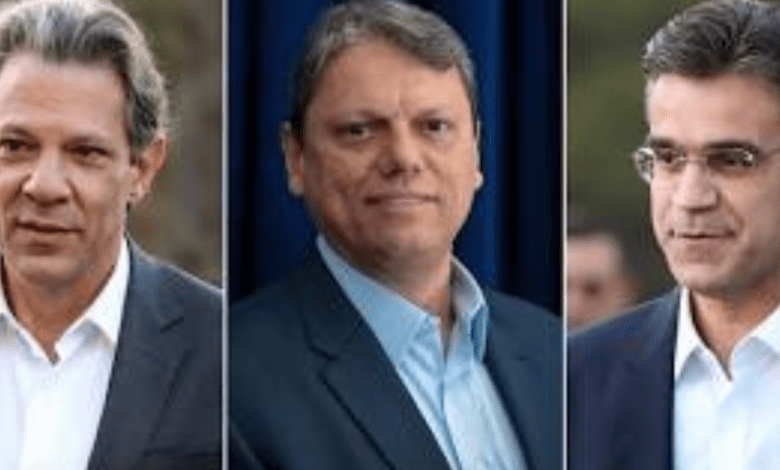 Garcia, Haddad votaram na capital paulista e Tarcísio, no interior
