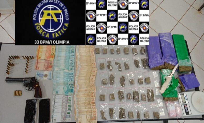 Polícia prende irmãos por tráfico de drogas e posse de arma de fogo