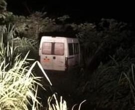 Motorista perde controle e veículo invade a mata