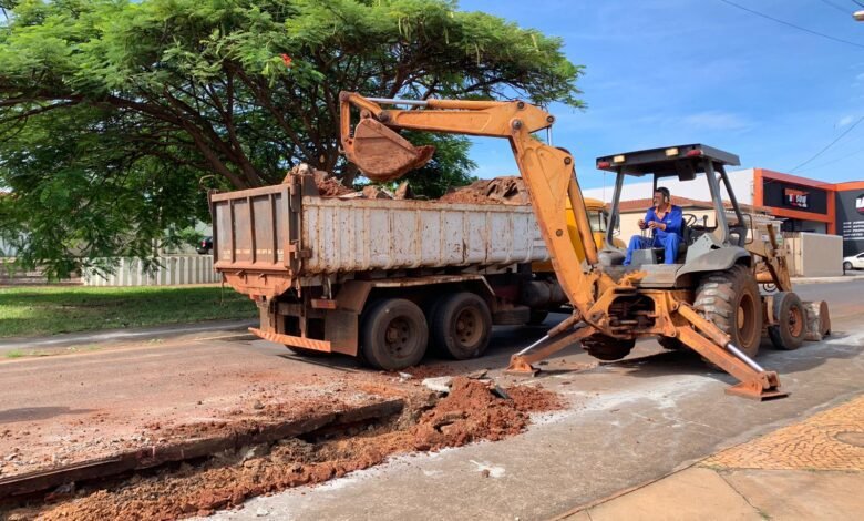 Calçadas da Avenida 7 recebem intervenções para alargamento da via