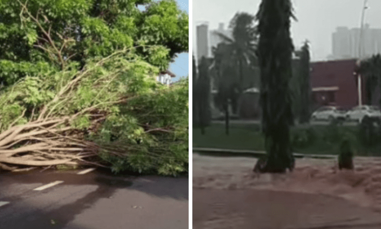 Forte chuva causa alagamentos e transtornos para moradores de Olímpia