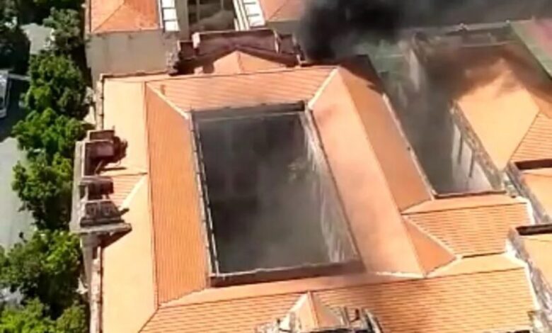 VÍDEO: Incêndio atinge Instituto de Educação com 270 funcionários