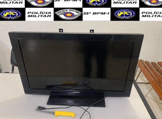 Polícia recupera televisor furtado e homem é preso por crime de recepção