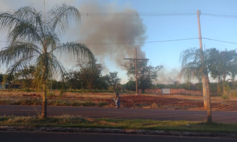 Incêndio em área de canavial em Barretos mobiliza Defesa Civil