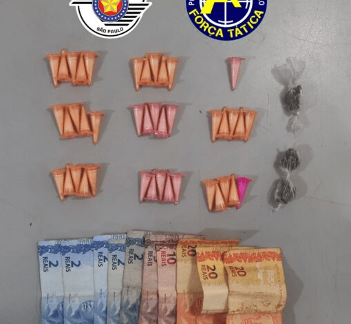 Dupla é flagrada com 45g de cocaína em Dom Bosco