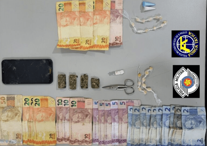 Polícia Militar detém três homens por tráfico de drogas