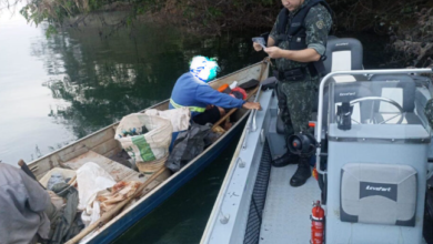 Pescadores surpreendidos utilizando petrechos proibidos no Rio Grande