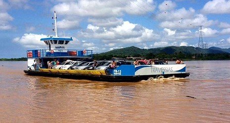 TTravessia de balsas é interditada para obras no Litoral Sul