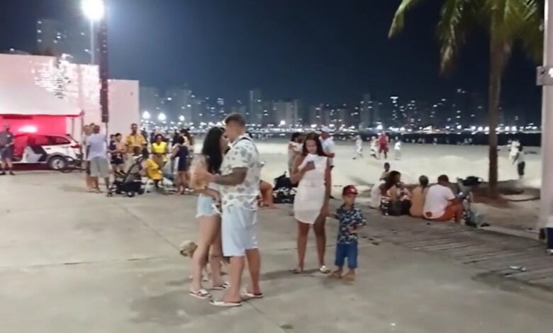 VÍDEO - Praia em São Vicente registra movimento apesar de restrições