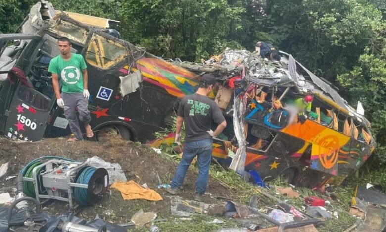 Ônibus tomba em rodovia e mata 19 pessoas