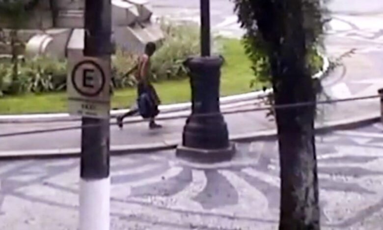 Câmeras flagram furto e PM prende suspeito