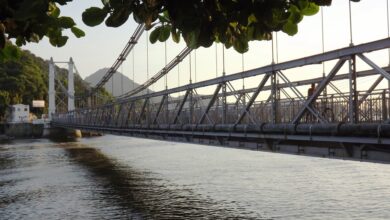 Acesso para a Ponte Pênsil de São Vicente é interditado