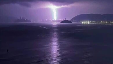 Temporal traz mais de 3 mil raios na Baixada Santista