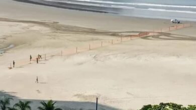 No estilo Trump, Santos e São Vicente são separadas por barreira