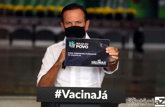 Governador de SP anuncia 'Bolsa do Povo' e vacina contra Covid-19