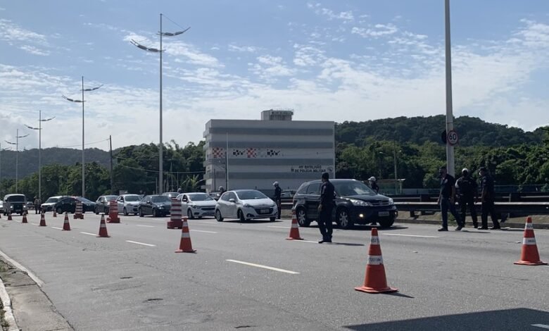 Praia Grande conta com barreira sanitária