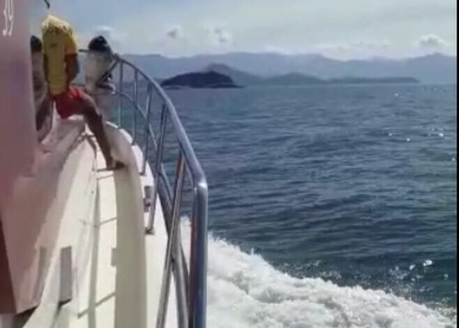 Embarcação sofre naufrágio em Ubatuba
