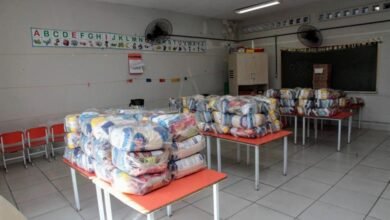 Escolas de Santos distribuem 1,4 mil cestas básicas