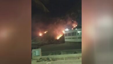 Morro de Guarujá sofre incêndio e afeta área de mata