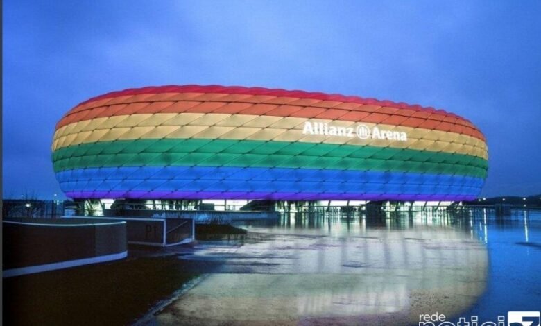 A Uefa rejeitou um pedido do prefeito de Munique para que o estádio da cidade alemã seja iluminado com as cores do arco-íris na partida da