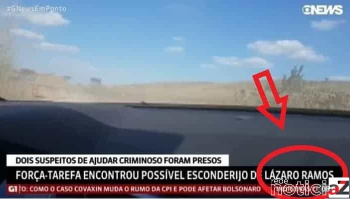 Agora foi a vez da GloboNews trocar o nome do fugitivo de Goiás, Lázaro Barbosa. E sobrou para quem ? Para o ator Lázaro Ramos. A gafe  foi durante o