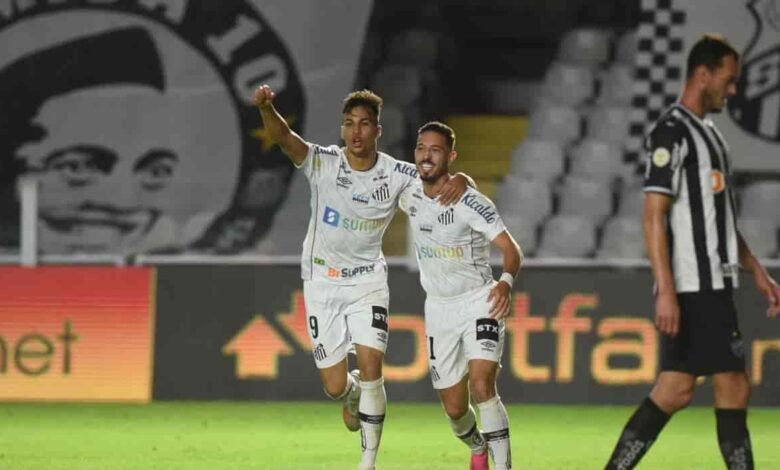 O Santos derrotou o Atlético-MG por 2 a 0, na noite do domingo (27) no estádio da Vila Belmiro, e assumiu a 6ª posição do Campeonato Brasileiro com 11 pontos.