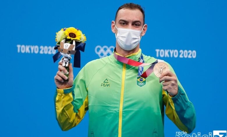 Fernando Scheffer faz grande prova e fatura o bronze na natação para o Brasil