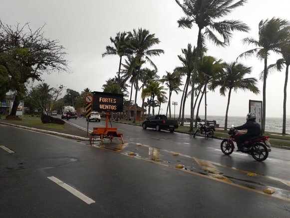 Ventos podem passar de 75 Km por hora no Litoral Norte