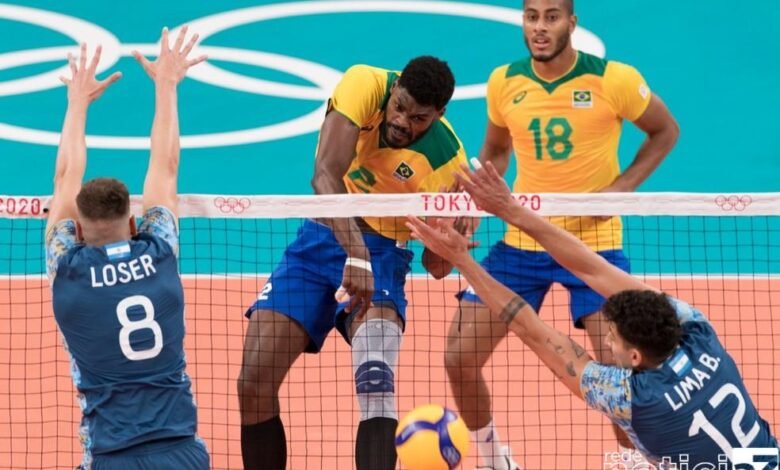 Na raça, Brasil vira sobre a Argentina e vence no vôlei