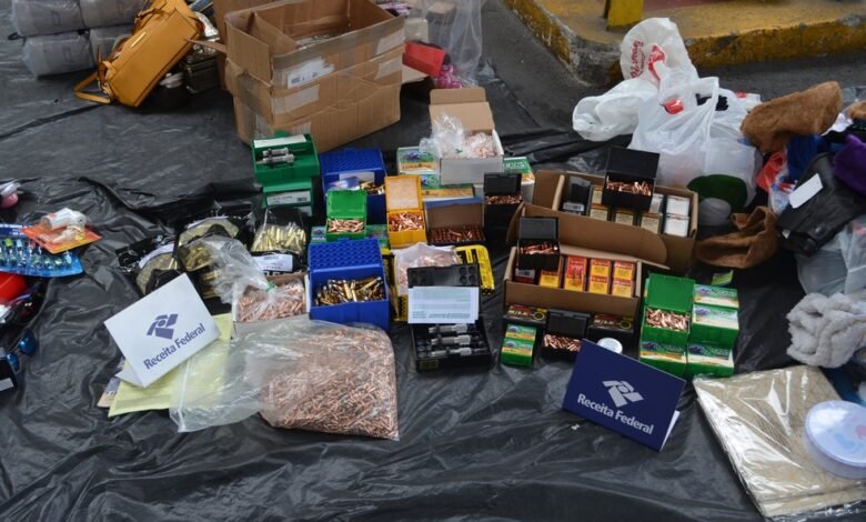 Grande quantidade de munição de arma é encontrada no Porto de Santos