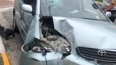 Idosa bate o carro contra poste em Praia Grande