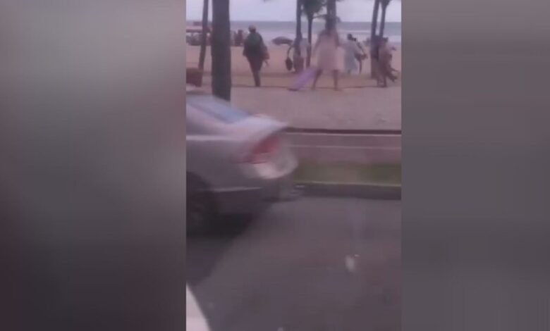 Tentativa de assalto provoca grande correria na orla de Praia Grande