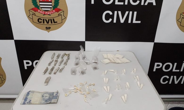 Jovem é preso por tráfico de drogas em São Vicente