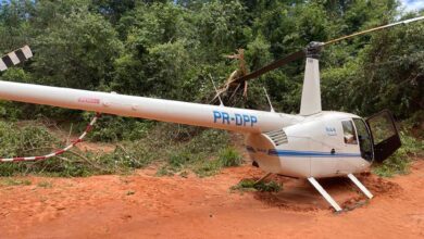 Helicóptero com 200 Kg de cocaína é apreendido