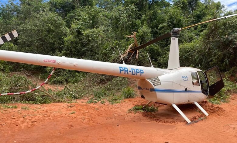 Helicóptero com 200 Kg de cocaína é apreendido