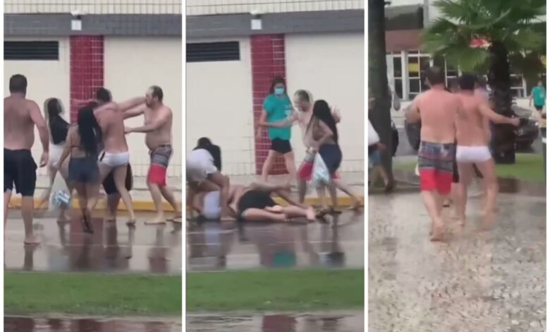 Confusão generalizada na orla de Praia Grande viraliza nas redes sociais