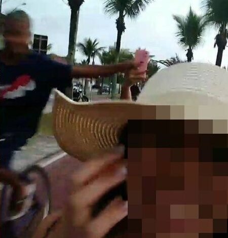 VÍDEO - Celular é furtado na ciclovia da praia