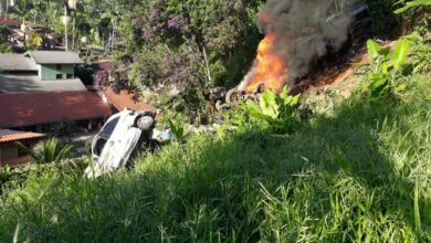 Quatro pessoas morrem após carro e caminhão caírem em barranco da Rio-Santos