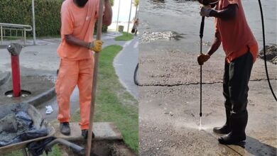 Prefeitura de Santos remove quatro toneladas de areia em chuveirinhos