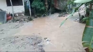 VÍDEO - Ruas de morro de Guarujá são inundadas após fortes chuvas