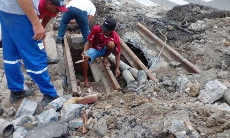 Obra de intervenção no Guarujá