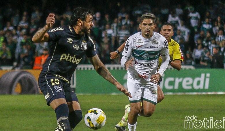 Santos tem atuação pífia e sai derrotado pelo Coritiba na Copa do Brasil