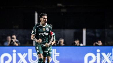 Palmeiras vence o Santos na Vila Belmiro e fica com a liderança provisória do Brasileirão