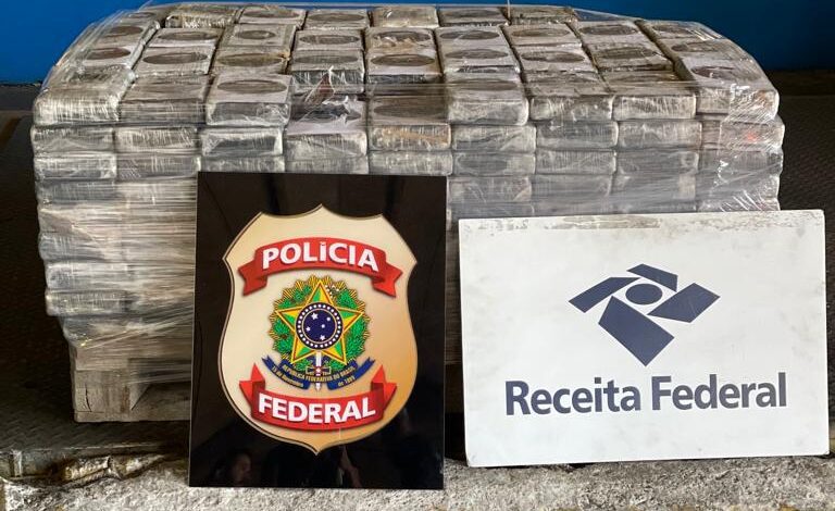 346kg de Cocaína são apreendias pela Polícia e Receita Federal em Santos