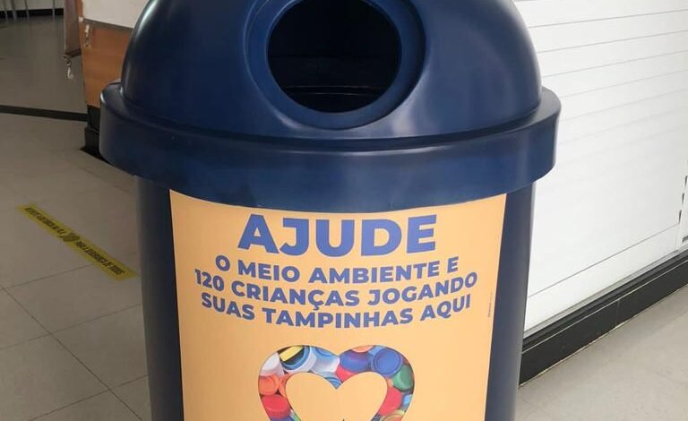 Shopping de Santos promove coleta de tampinhas plasticas