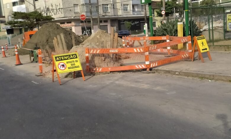 Obras do VLT geram interdições de mais ruas em Santos